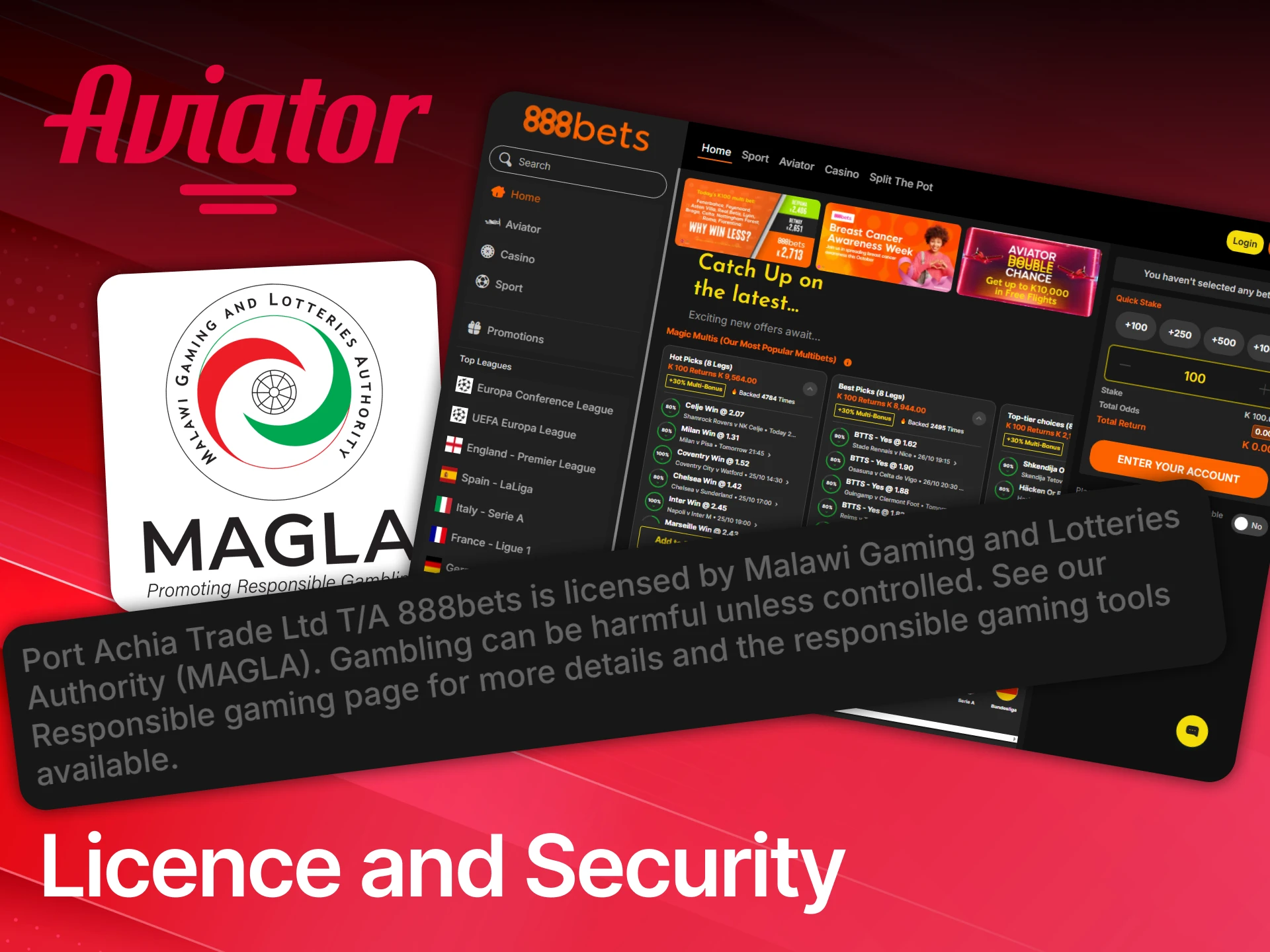 Review the 888bets licence to bet with confidence at Aviator in Malawi.