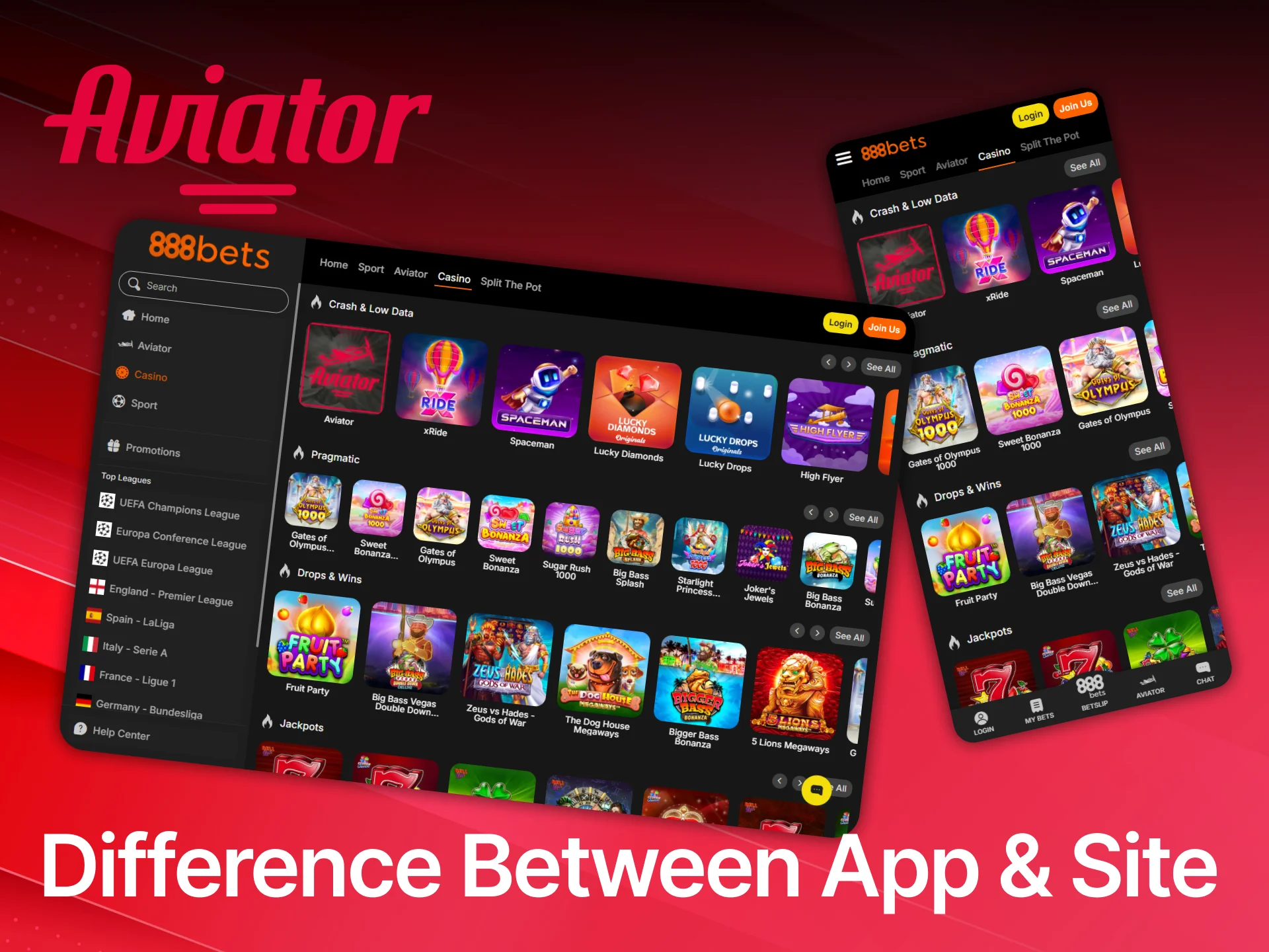 Understand what's the difference between a betting app and a betting site for Aviator.