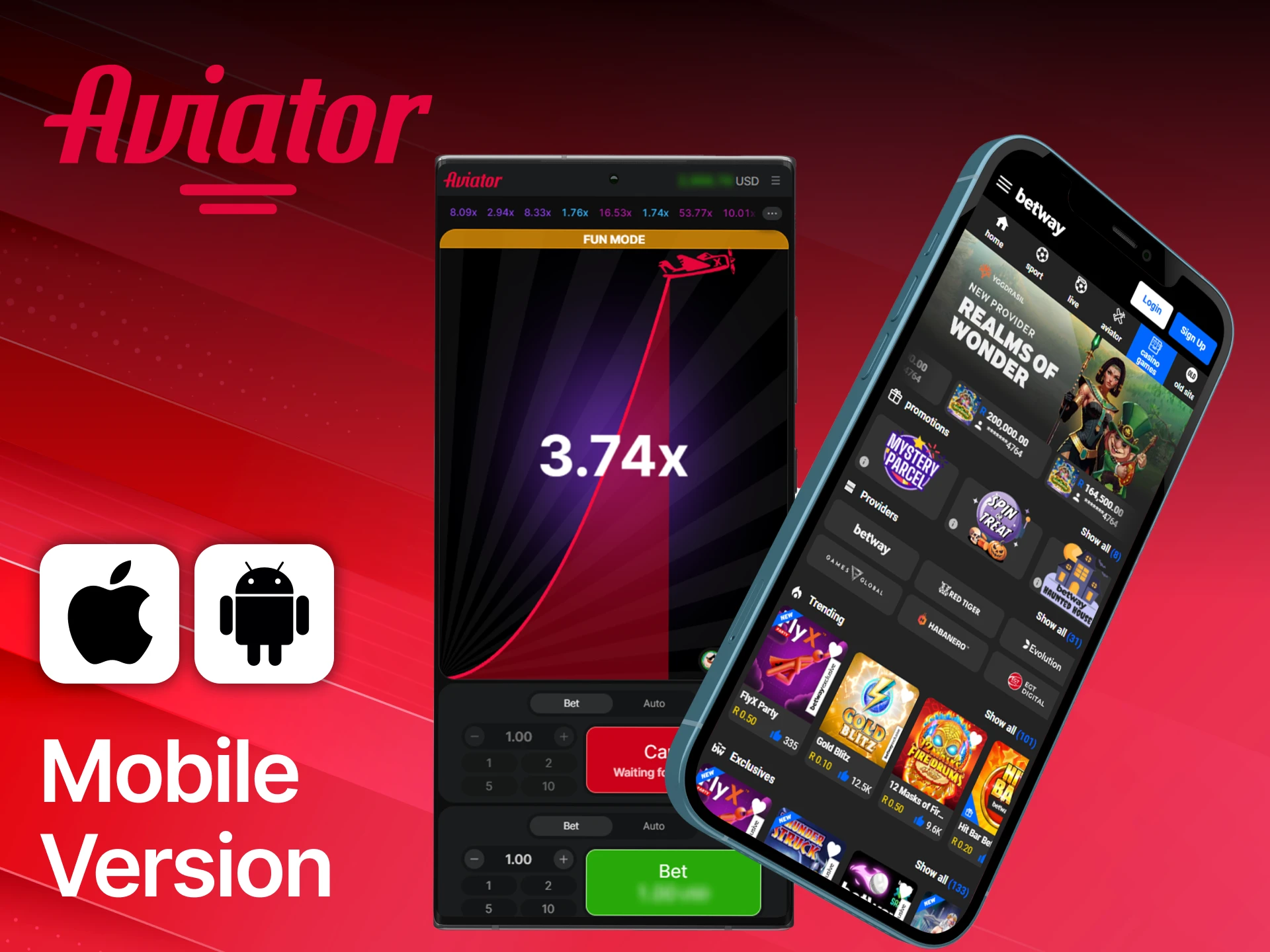 Explore the optimized mobile version of Betway Aviator for on-the-go play.