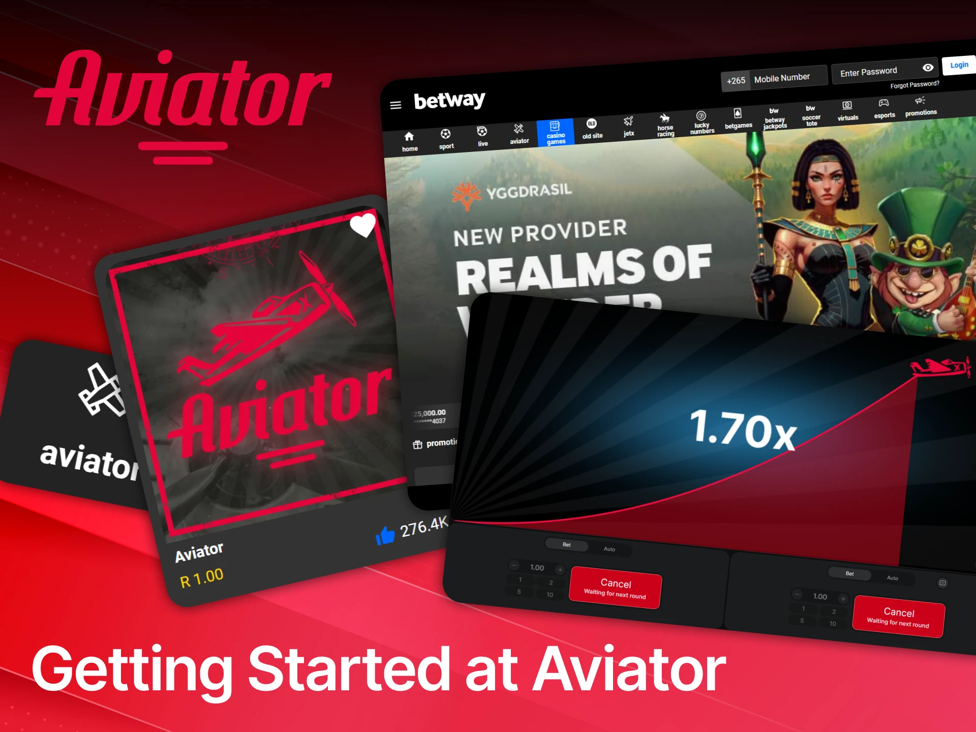 Follow the guide on getting started at Aviator at Betway and start playing now.